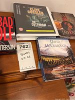 Four audiobook box sets on CD including The Big Bad Wolf, The Cutthroat, Inferno, and The Brave Companions.