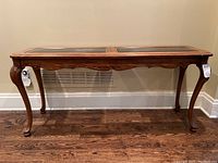 Full front view of console table