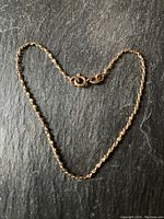 Full view of twisted rope chain with spring ring clasp