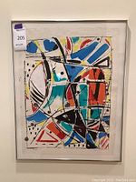 Full view of the framed lithograph showing overall composition and condition