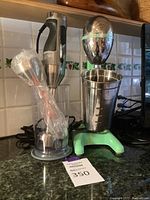 Both mixers side by side on countertop