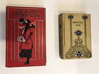 Front view of The King's Messenger and Grandfather's Chair books showing covers and design details