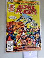 Front cover of Alpha Flight #1 comic showing Marvel characters and issue details.