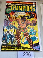 Front cover of The Champions #1 Marvel comic book showing main characters and title details.