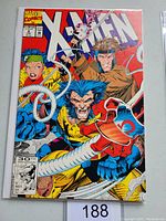 Front cover of X-Men #4 Marvel comic book with characters Wolverine, Gambit, and Jubilee. Shows title, publisher, issue number, date and Marvel 30th anniversary logo.
