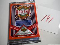 Front view of the unopened 1992 Upper Deck Baseball Edition card pack showing branding, colors, and labels.