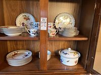 Full cabinet view showing all items arranged