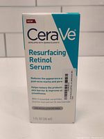 Front view of CeraVe Resurfacing Retinol Serum box showing branding and product details