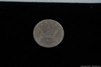 Reverse side of the 1981 Canadian Silver Dollar coin with Voyageur design and date.