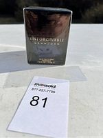 Front view of unopened sealed box showing branding and size.