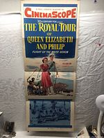 Full vertical view of the poster from top to bottom showing three sections and the overall design and condition.