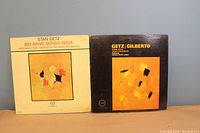 Front covers of two Stan Getz LPs side by side: Getz/Gilberto and Big Band Bossa Nova