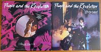 Front covers of two Prince 12-inch maxi singles featuring 'I Would Die 4 U' and 'Let's Go Crazy'.