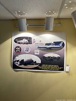 Wall poster with multiple aircraft images and insignias including a quote about great pilots.