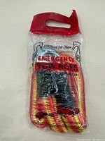 Tow rope sealed in original clear plastic packaging with red print.