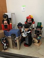 Overall view of all visible nutcracker figures grouped together