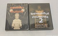 Photo showing both sealed DVDs, 'Beautiful Mutants' and 'Beautiful Mutants 2' side by side.