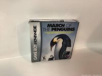 Front view of March of the Penguins Game Box for Game Boy Advance, showing cover art and branding.