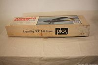Box of PICA Aeronca Sedan 15 AC R/C model airplane kit showing wear and age.