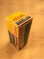 Original box for Kinon Micro 110 Camera, yellow and white with branding