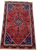 Full view of the rug laid flat on a white background