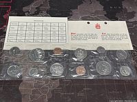 Full view of both Canadian Proof-Like sets from 1977 and 1987 sealed in original plastic holders with documentation.