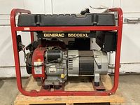 Front view showing alternator end, frame and fuel tank