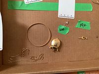 Overview of all pieces on cardboard background