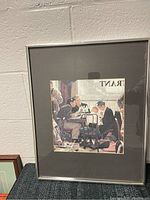 Full view of the framed Norman Rockwell print showing the entire artwork and frame.