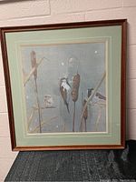 Full view of the framed bird print by Bruce G. Gow, showing artwork, matting, and frame.