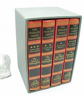 Four volume boxed set of The World's Great Thinkers with titles visible on spine, showing detailed design and condition of books.