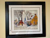 Full frontal view of framed print