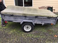 Side view of covered trailer