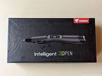 Front view of the closed box showing the product image and brand 'Tecboss Intelligent 3D Pen'.