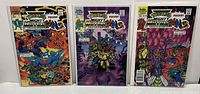 Three Comics bagged and boarded showing covers from the Archie Teenage Mutant Ninja Turtles Mighty Mutanimals #1 to #3 complete series mini-series.