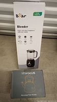 Box of Bear blender with product image and branding.