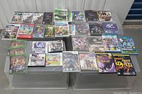 Overview of all game cases on table
