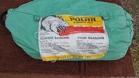 Photo showing the Polar brand label indicating 'Four Seasons' and Canadian origin with a polar bear illustration on a green background.