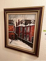 Full view of painting and multi-layered frame