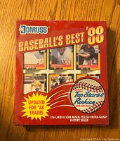 Front view of the sealed 1988 Donruss Baseball's Best set, showing box design with player images and trade update.