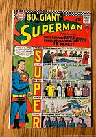 Front cover of Superman #193 vintage comic book showing classic Superman illustration and story highlights