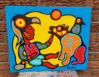 Full view of the painting showing entire composition and condition