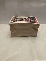 Stack of 1990-91 OPC hockey cards showing front of top card in good condition.