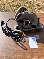 Ridgid circular saw side profile showing power cord and handle