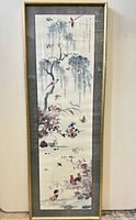 Full view of framed Chinese print showing the artwork and frame