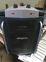 Front view of Black & Decker HeatWave Deluxe utility heater with control panel and handles visible