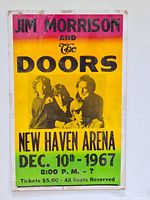 Full view of vintage Jim Morrison and The Doors concert poster with color gradient background and black text