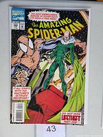 Front cover of The Amazing Spider-Man #386 showing Spider-Man and Vulture with comic issue information.