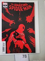 Front cover of Amazing Spiderman #6 with black and red art.