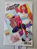 Front cover of Amazing Spider-Man #800 variant comic book showing Spider-Man with supporting characters and colorful design.